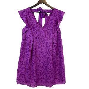 NWT BCBGeneration Size S Flutter Cap Sleeve Purple Shift Mini Dress
